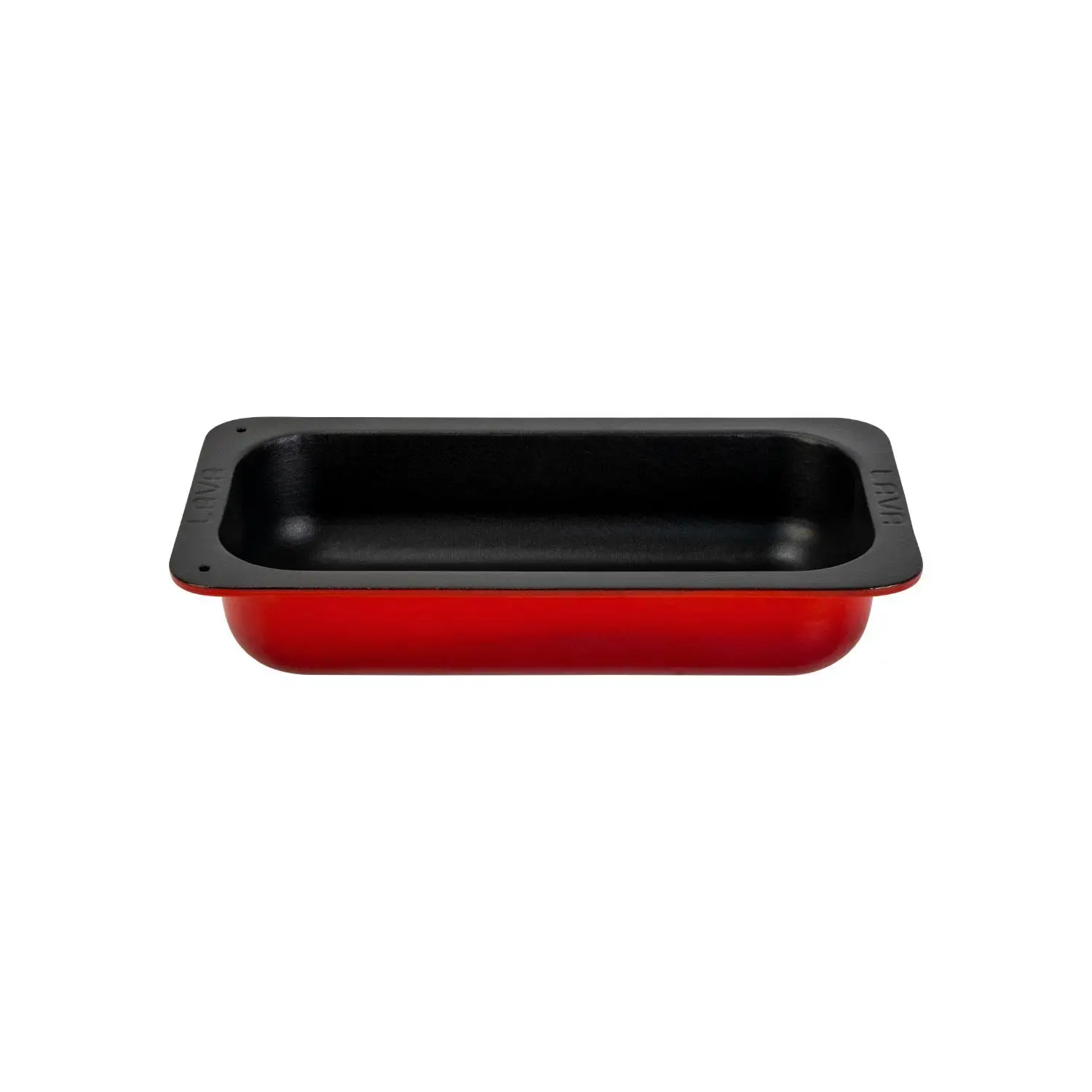 Lava Cast Iron 1/3 Gastronom Tray Rectangle Size 32x17cm. - Red