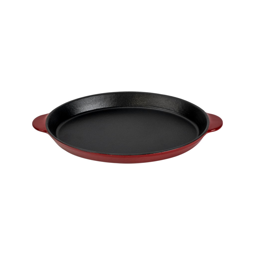 Lava Cast Iron Oval Fajita Plate with Solid One-Piece Double Handles – 18x24 cm