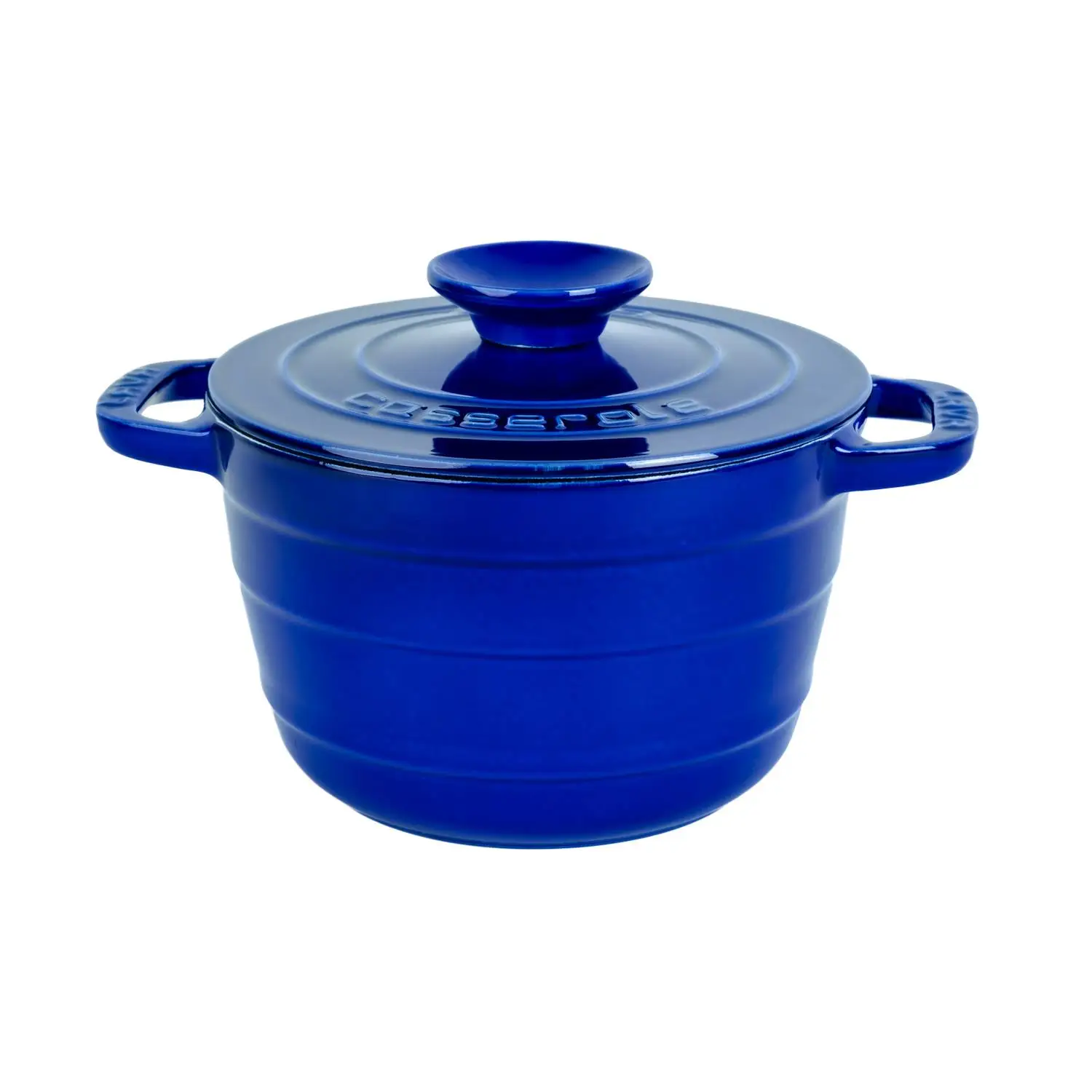 Lava Cast Round Pot Cast Iron Lid Experience Majolik Series Diameter (Ø)23cm - Blue