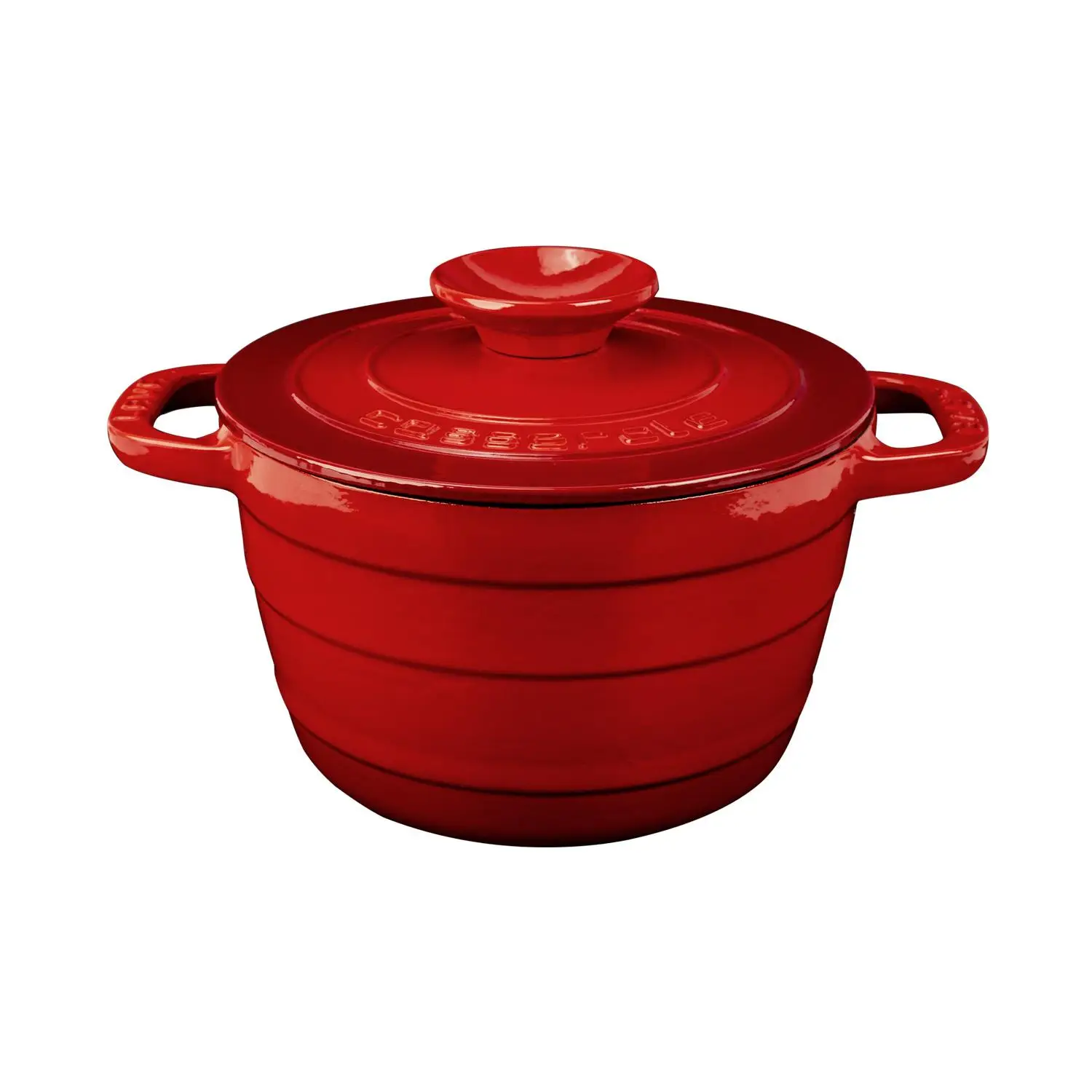 Lava Cast Round Pot Cast Iron Lid Experience Series Diameter (Ø)23cm - Red